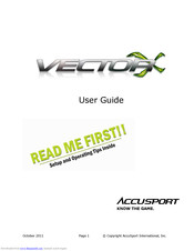 AccuSport VectorX User Manual