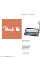 Peach PB300-20 Operating Instructions Manual
