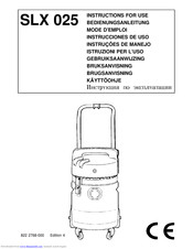 Nilfisk-Advance SLX 025 Instructions For Use Manual