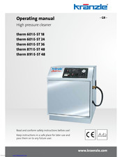 Kranzle therm 891 E-ST 48 Operating Manual