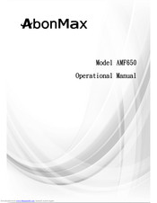 AbonMax AMF650 Operational Manual
