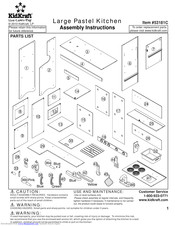 KidKraft Large Pastel Kitchen Assembly Instructions Manual