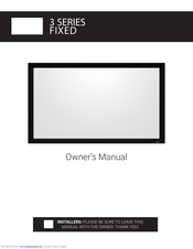 Screen Innovations 3 SERIES FIXED Owner's Manual