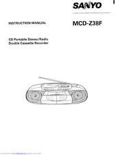 Sanyo MCD-Z38F Instruction Manual