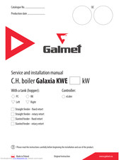 Galmet Galaxia KWE-30 Service And Installation Manual