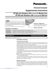 Panasonic CF-WWL282 Supplementary Instructions Manual