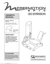 Freemotion EPIC LEG EXTENSION Owner's Manual