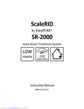 EdenPURE ScaleRID SR-2000 Instruction Manual