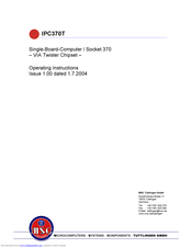 MSC IPC370T Operating Instructions Manual