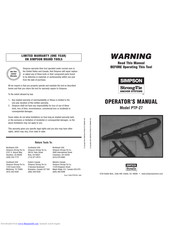 Simpson P27SL5 Operator's Manual