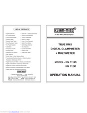 Kusam-meco KM 111M Operation Manual