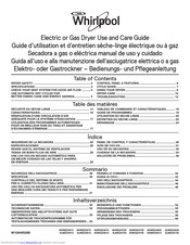 Whirlpool 3LWED4705FW Use And Care Manual