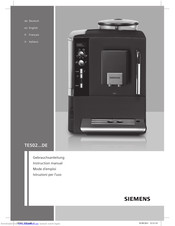 Siemens TE502...DE series Instruction Manual