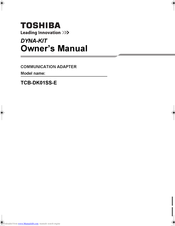 Toshiba TCB-DK01SS-E Owner's Manual