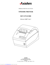 Axiohm TPOSS001 Setup Manual