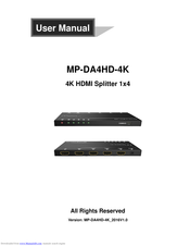 Milestone MP-DA4HD-4K User Manual