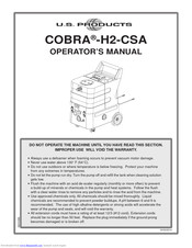 U.s. Products COBRA-H2 Operator's Manual