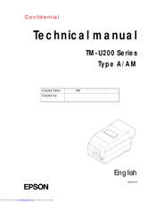 Epson TM-U200 Series Technical Manual