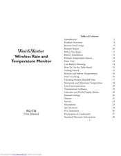Wind & Weather RG1736 User Manual