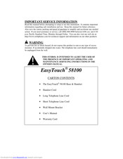 Northwestern Bell EasyTouch 58100 User Manual