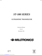 Milltronics ST-100 SERIES Instruction Manual