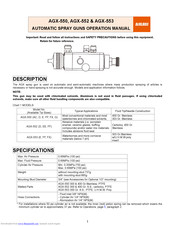 DeVilbiss AGX-552 Operation Manual