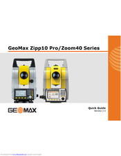 GeoMax ZIPP10 pro series Quick Manual