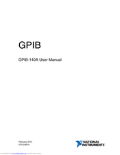 National Instruments GPIB-140A User Manual