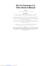 DC-Tri Commuter 2.3 Owner's Manual