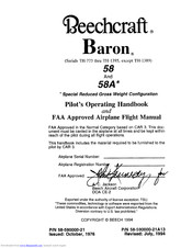 Beechcraft Baron 58A Pilot Operating Handbook