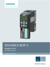 Siemens Sinamics BOP-2 Operating Instructions Manual