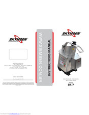 Skymsen PA-7 Instruction Manual