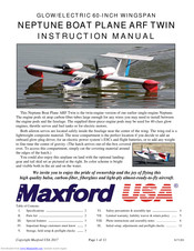 Maxford USA Neptune Boatplane ARF Twin Instruction Manual