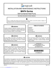 Magic-Pro MHP4-09-24 Installation And Maintenance Instructions Manual