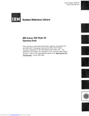 Ibm System 360 Operating Manual