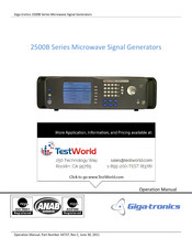 Giga-tronics 2502B Operation Manual