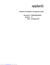 Applanix POS MV V5 Installation And Operation Manual