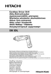 Hitachi DB3DL Handing Instructions
