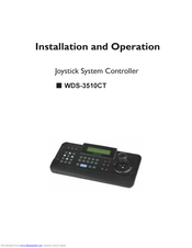 Weldex WDS-3510CT Installation And Operation Manual