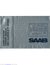 Saab Clarion ETR Series 1985 Owner's Manual