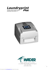Wader Laundryprint Plus Operating Instructions Manual
