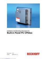 Beckhoff CP64 Series Installation And Operating Instructions Manual