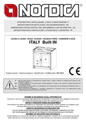 Nordica ITALY Built IN Instructions For Installation, Use And Maintenance Manual
