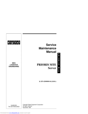 Digital Equipment PRIORIS MTE Service Maintenance Manual
