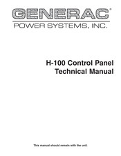 Generac Power Systems H-100 Technical Manual