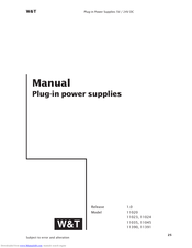 W&T Electronics 11391 Manual