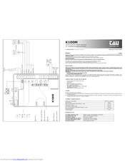 Tau K100M Installation Manual