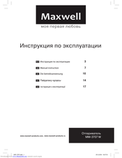 Maxwell MW-3707 W Instruction Manual
