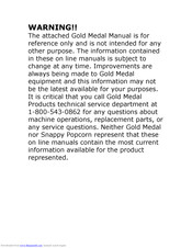 Gold Medal 2660GT Instruction Manual