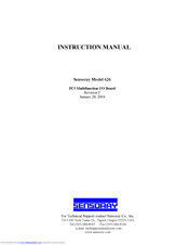 Sensoray 626 Instruction Manual